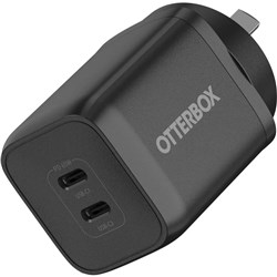 OTTERBOX 65W DUAL PORT USBC PD Fast GaN Wall Charger Black